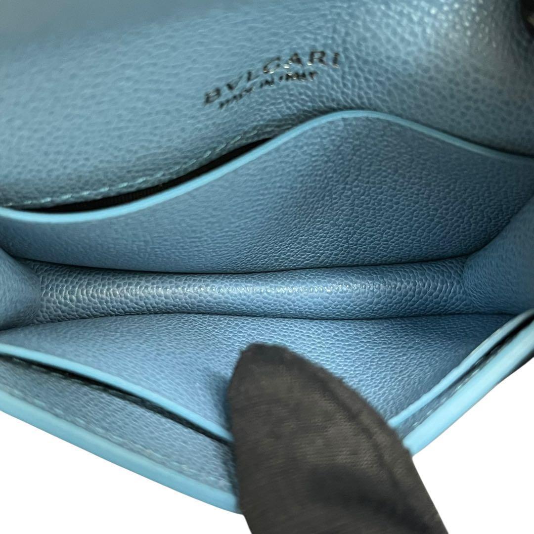 新品✨ブルガリ カードケース 名刺入れ サークルロゴ バイカラー ブルー メンズ