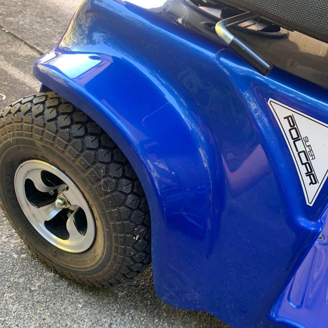 ☆動作良好FUKUSHIN SPX-1500 電動車椅子 青