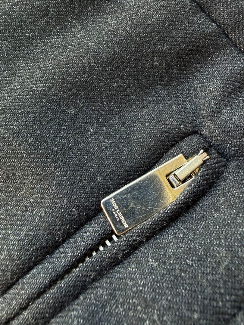 パンツ SAINT LAURENT 13AW Dark Gray Wool Slacks