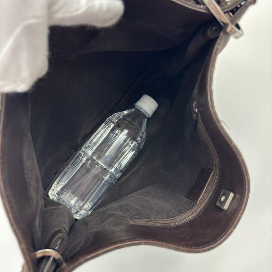 グッチ メッセンジャーバッグ GGキャンバス レザー A4収納 ブラウン