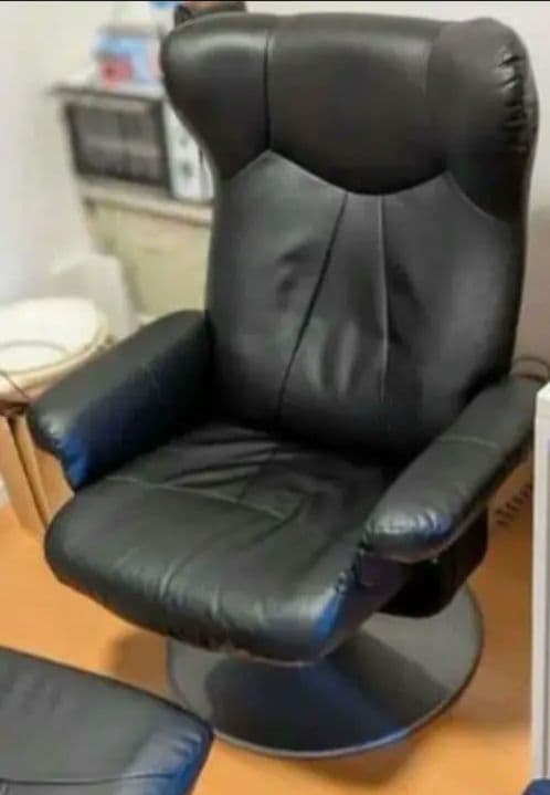 ブラック 合成皮革 回転式 1人掛けソファ お台場で購入