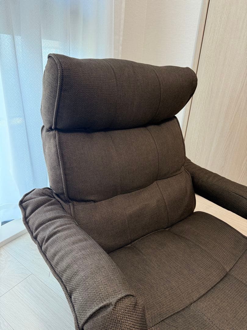 座椅子 リクライニング 肘掛け ハイバック 座いす 1人掛け