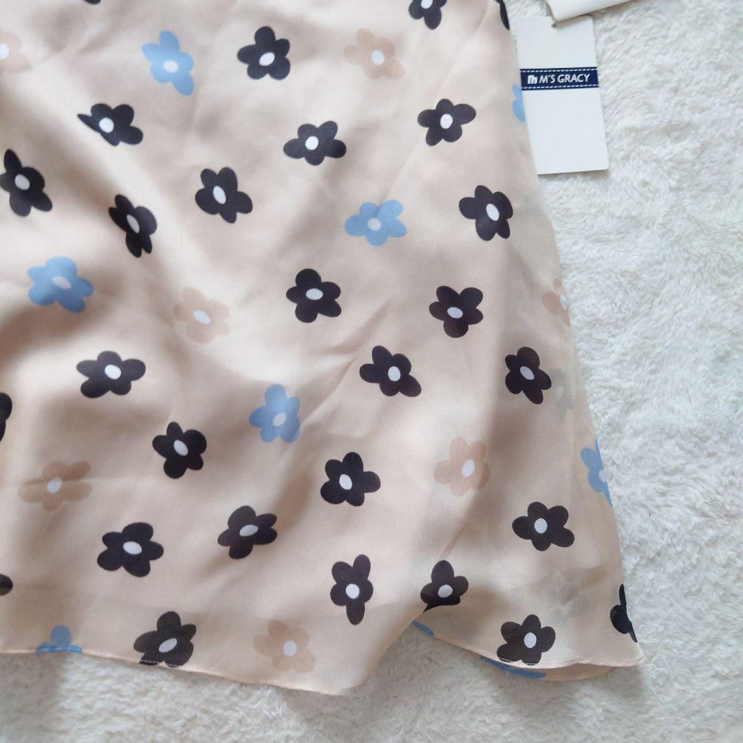 新品タグ付き M’S GRACY 花柄 リボン チュニック 大きいサイズ 42