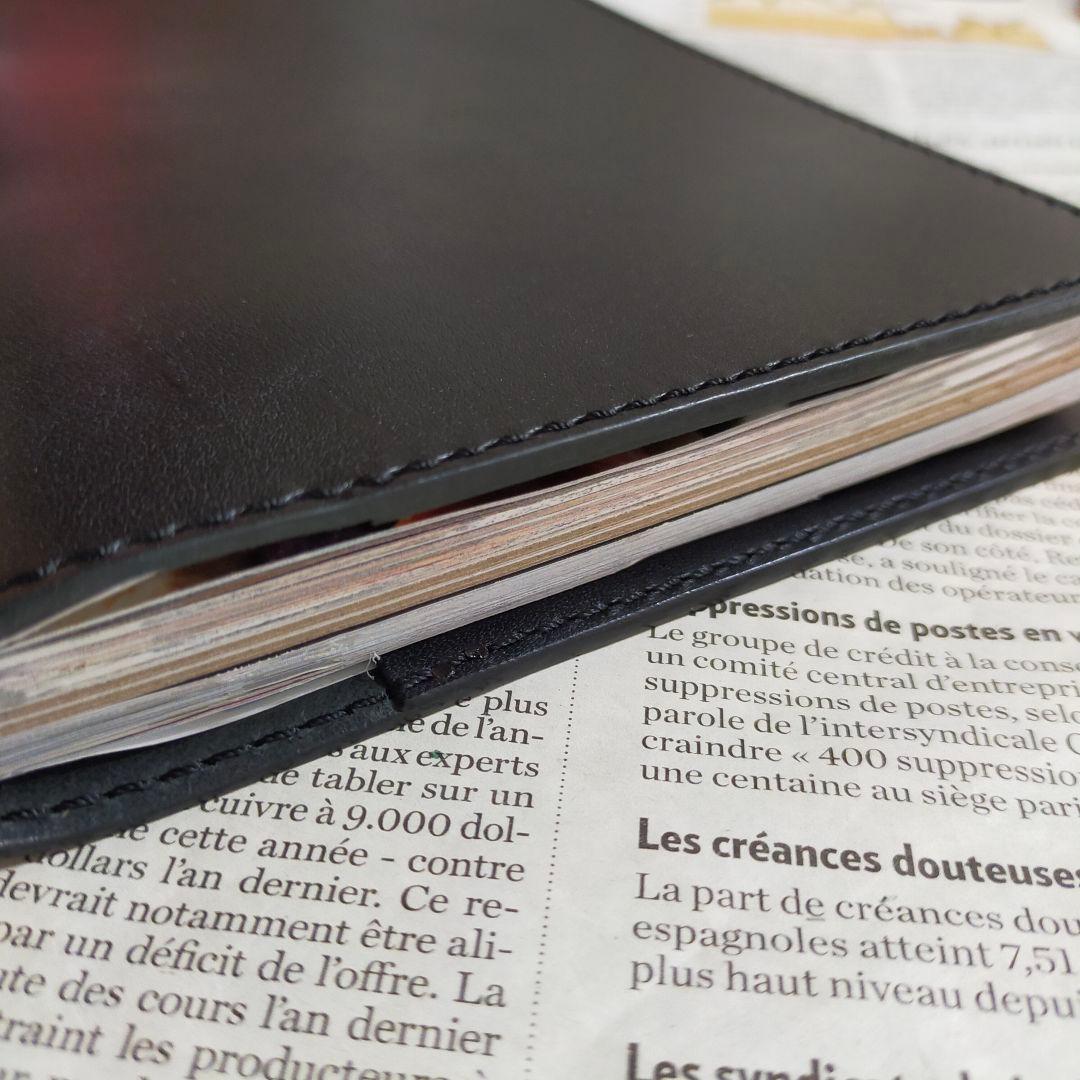 【まや】栃木レザー　ノートカバー