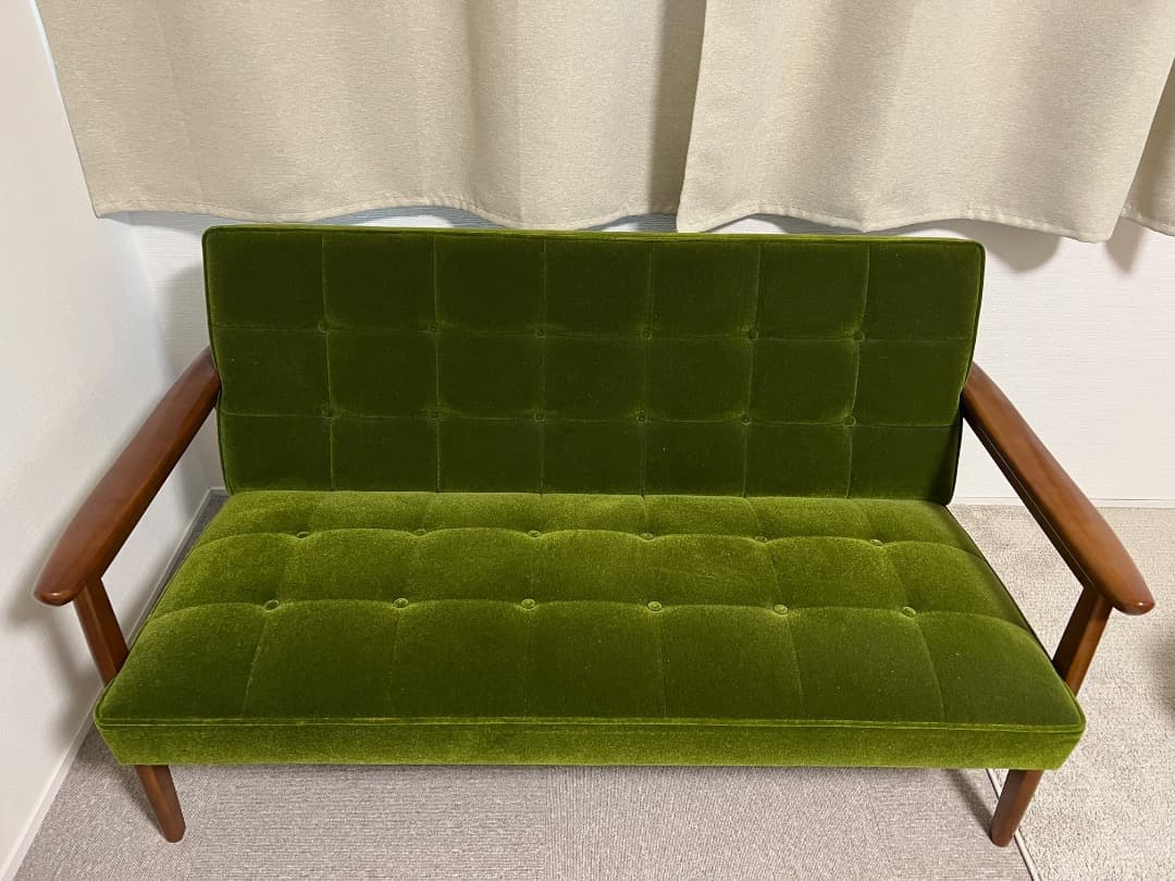 【2/25まで限定出品】カリモク60 Kチェア 2シーター モケットグリーン