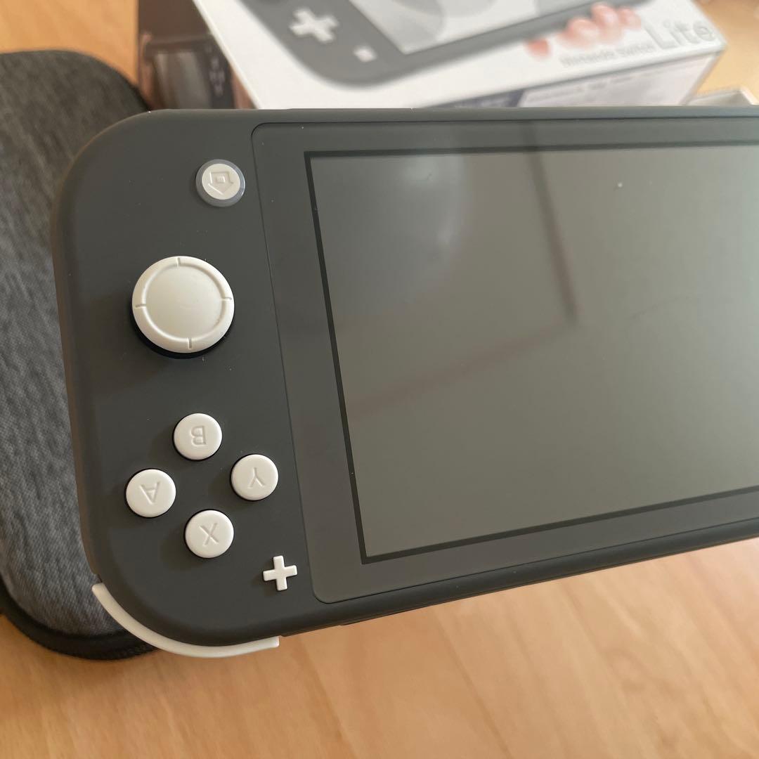 Nintendo Switch Lite グレー 箱・充電器、専用ケース付き