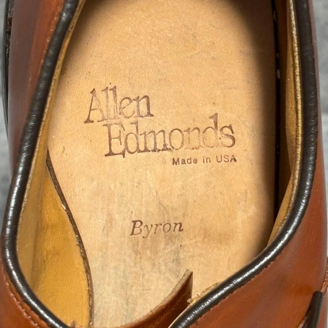 極美品　アレンエドモンズ　ドレスシューズ Byron ブラウン　本革　2042