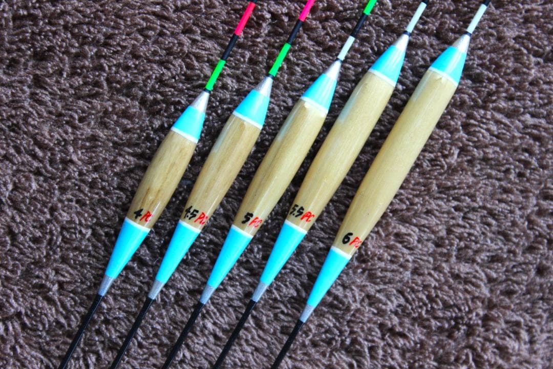 ヘラ浮き 浅だな用 ＰＣトップ５本(４.０～６.０番)セット 新品未使用