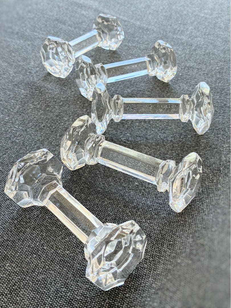 希少サラグレース　ガラス　クリスタルカトラリーレスト５個セット