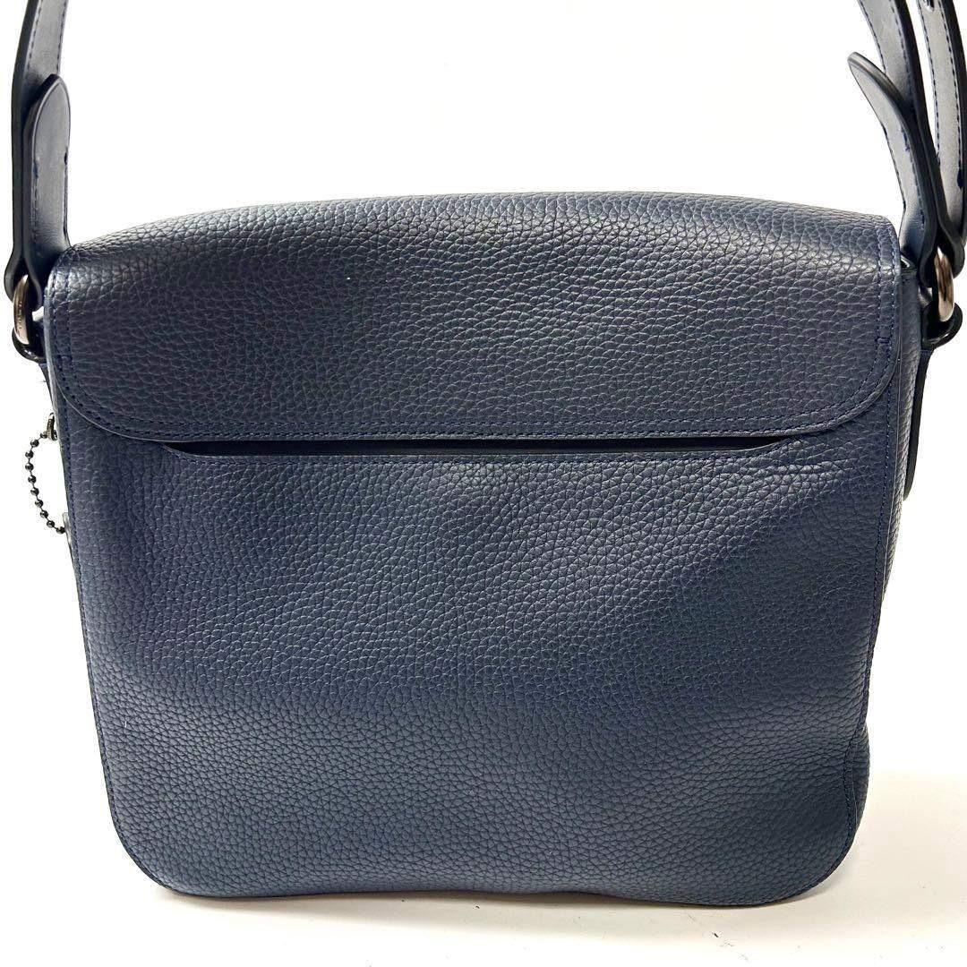 美品　コーチ　ゴッサム　レザー　クロスボディバッグ　C0241 シボ革　ネイビー