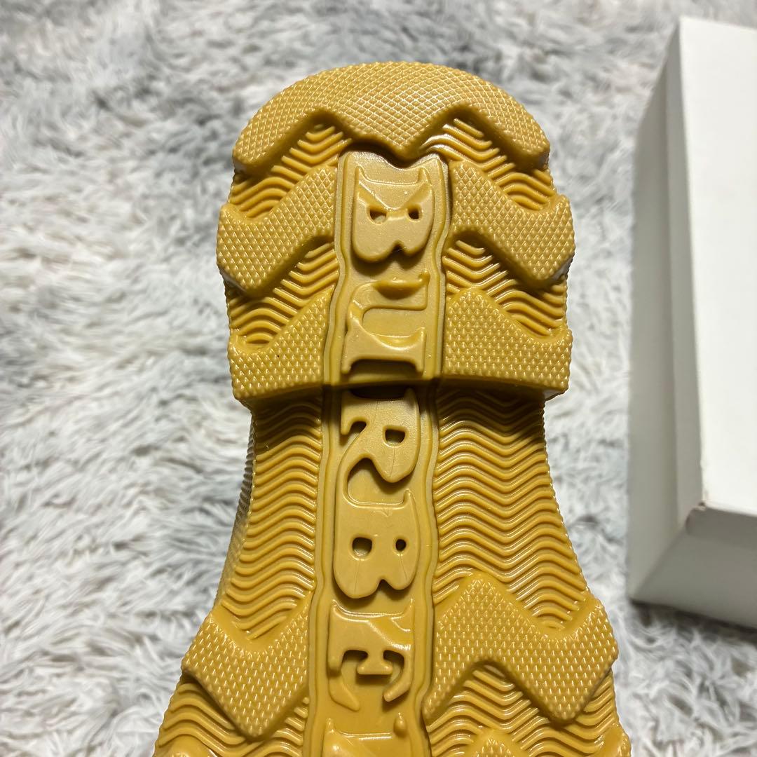 【未使用美品】BURBERRY ロングレインブーツ39 イタリア製 イエロー