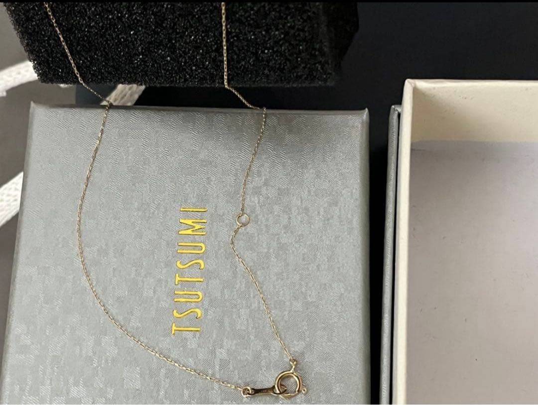 ツツミ　ジュエリー　ガーネット　k10 イエローゴールド　40cm 未使用