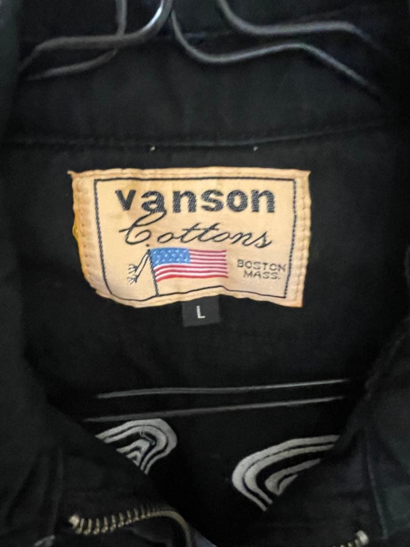 vanson ブラック オーバーオール Lサイズ