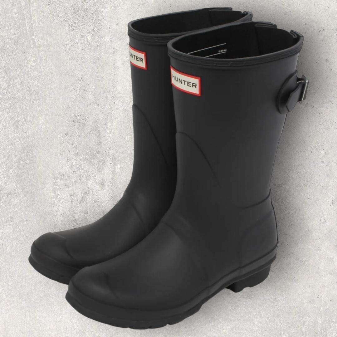 新品未使用 ハンター オリジナル ショート レインブーツ ブラック 25cm