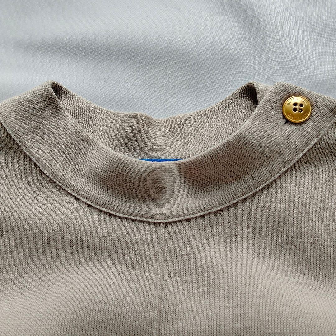 ブルーレーベル ニット ロング ワンピース チェック 金ボタン