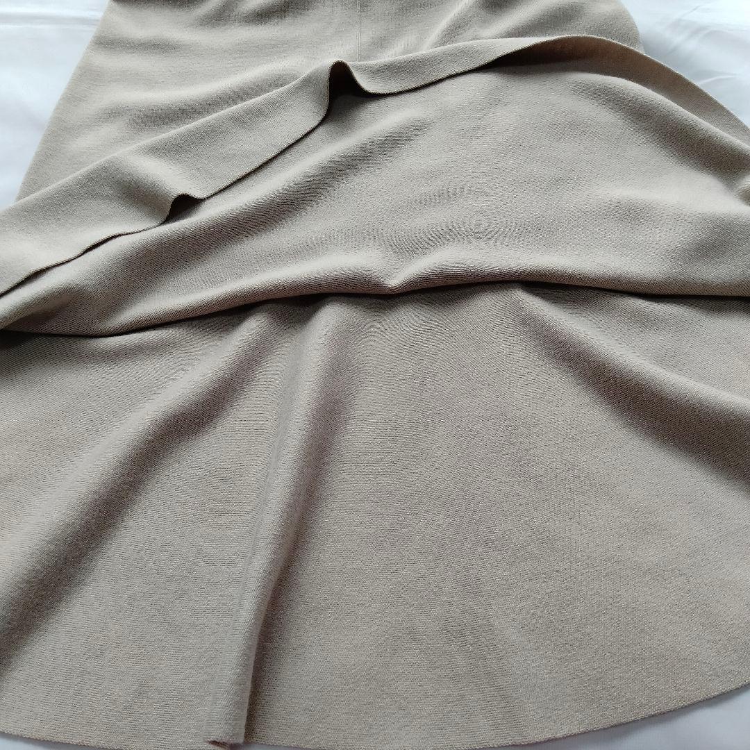 ブルーレーベル ニット ロング ワンピース チェック 金ボタン