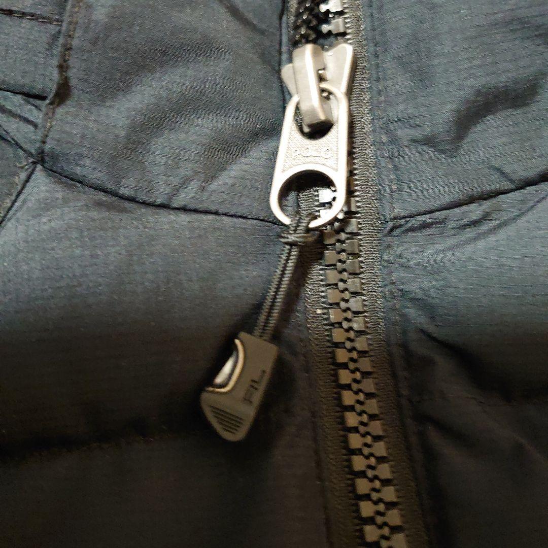 ラルフローレン ビッグポニー ダウンベスト ブラック 刺繍ロゴ Mサイズ