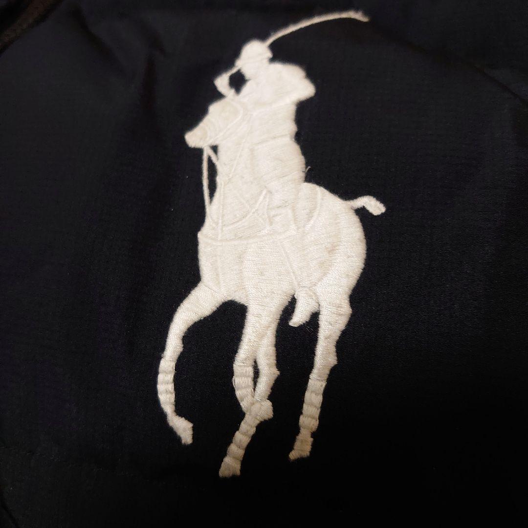 ラルフローレン ビッグポニー ダウンベスト ブラック 刺繍ロゴ Mサイズ