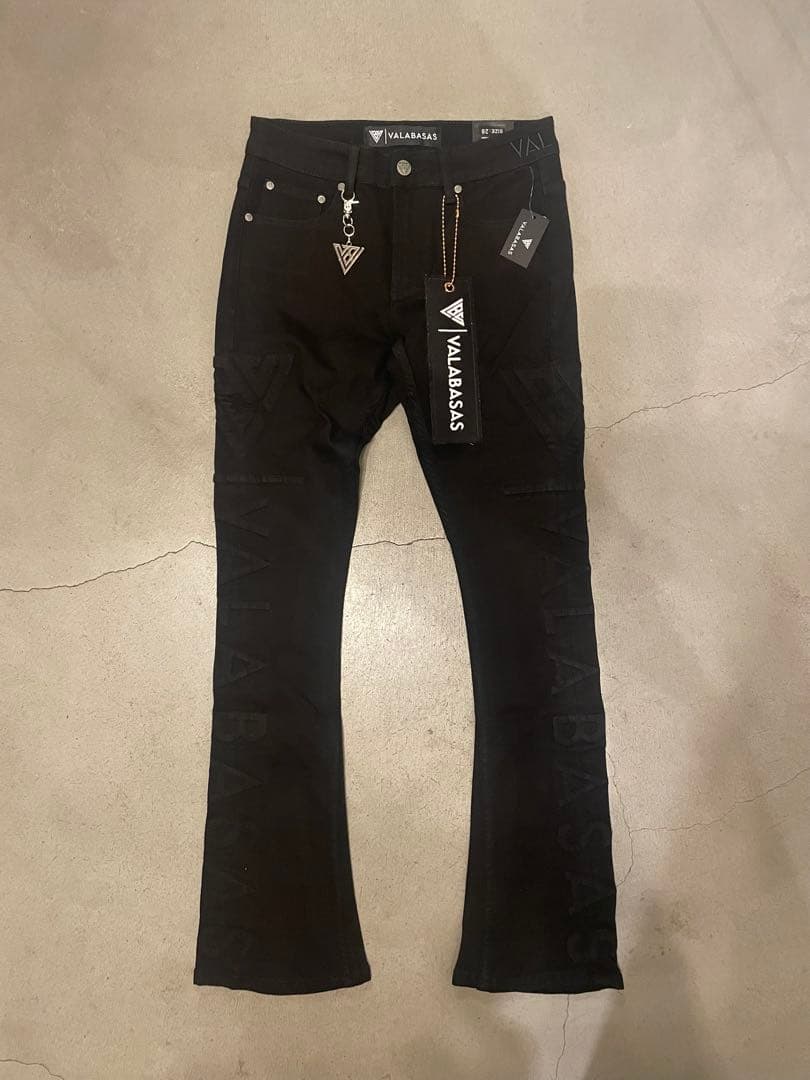 valabasas バラバサス サイドロゴブラックデニム 29