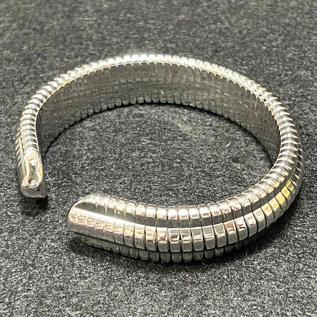 美品 オルゴンリング バングル ブレスレット シルバー系 施術用