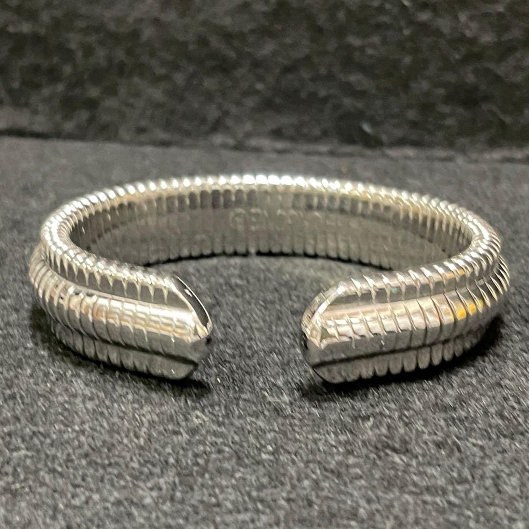 美品 オルゴンリング バングル ブレスレット シルバー系 施術用