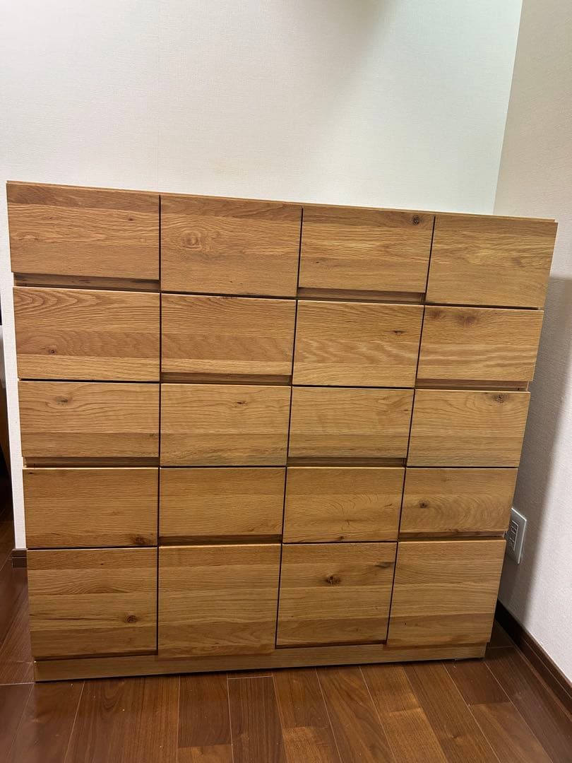 ホワイトオーク　モノ　102-5段チェスト　桐　無垢