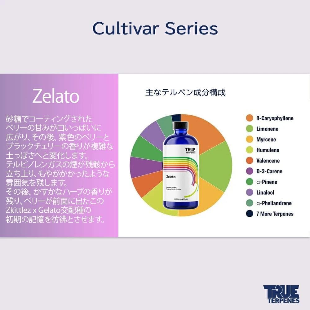 TRUE テルペン アトマイザー CBD CBN CBG 10ml ゼラート