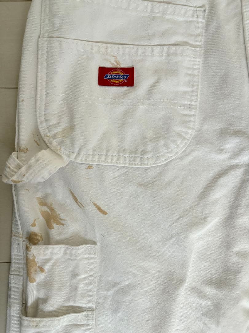 な*い様 Dickies double knee painter pants 白