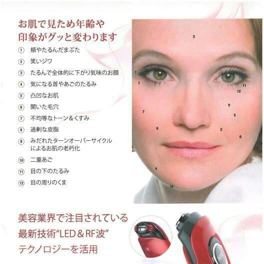 SEフェイスケア美顔器肌老化たるみ効果的LED＆RF波エイジングケア