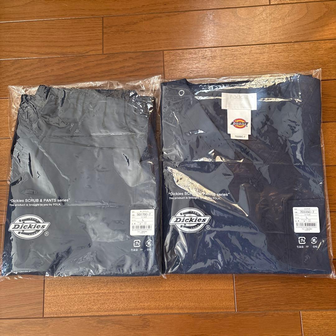 ディッキーズ　男女兼用　スクラブ上下セット　Lサイズ 医療FOLK