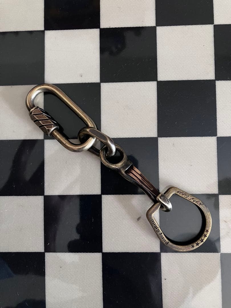 ブラス製刻印入りカラビナ　north&judd製ナスカン使用キーチェーン　新品！