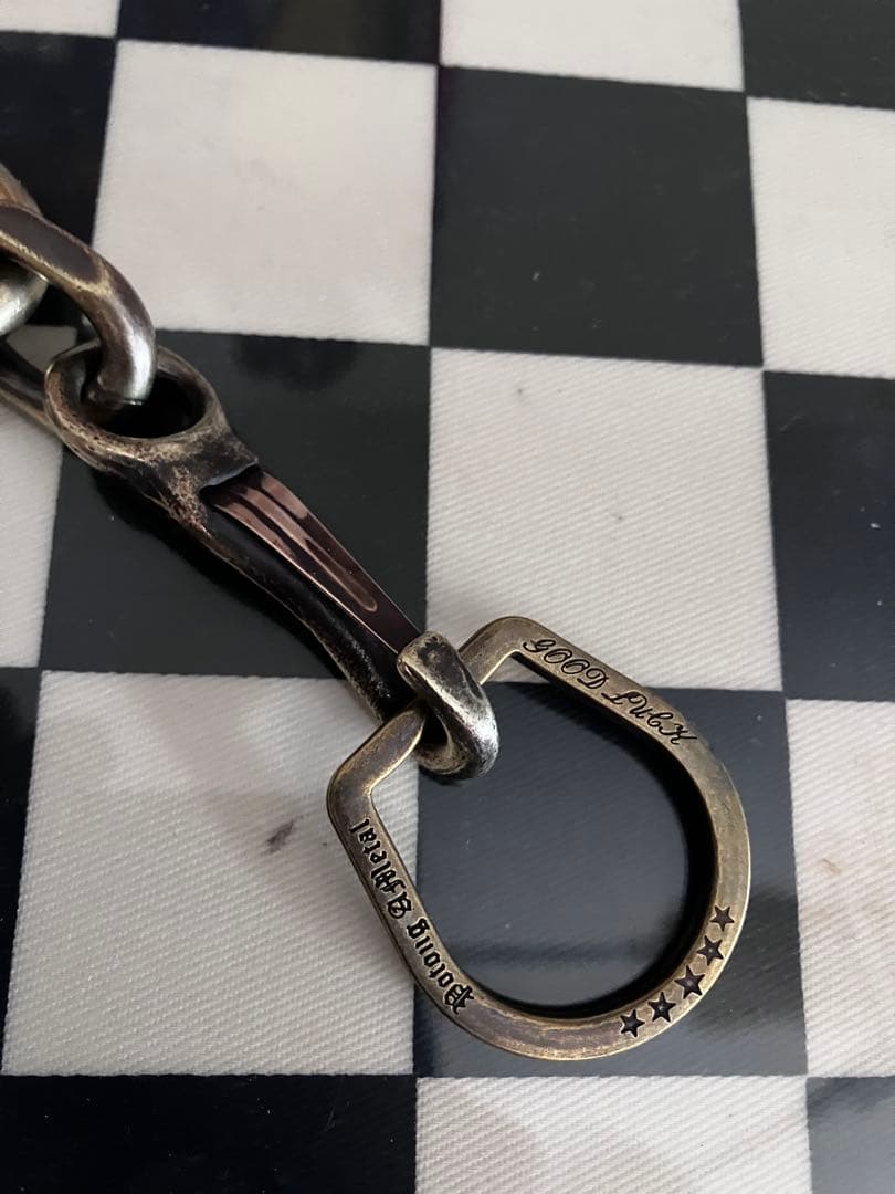 ブラス製刻印入りカラビナ　north&judd製ナスカン使用キーチェーン　新品！