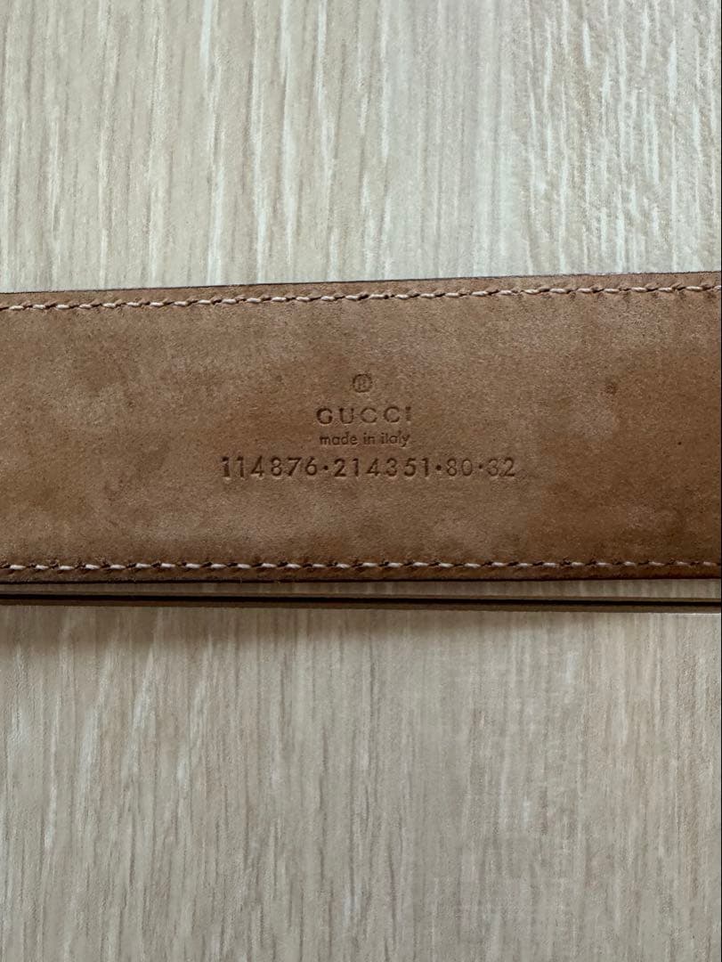 チシマ レザーベルト 114876 インターロッキング GGバックル ゴールド