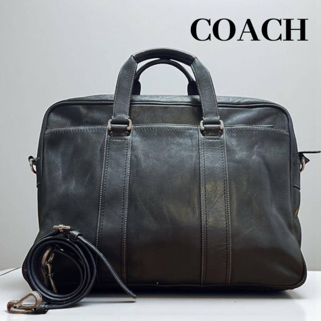 COACH コーチ 2way ビジネスバッグ ブラック 70168 カーフレザー