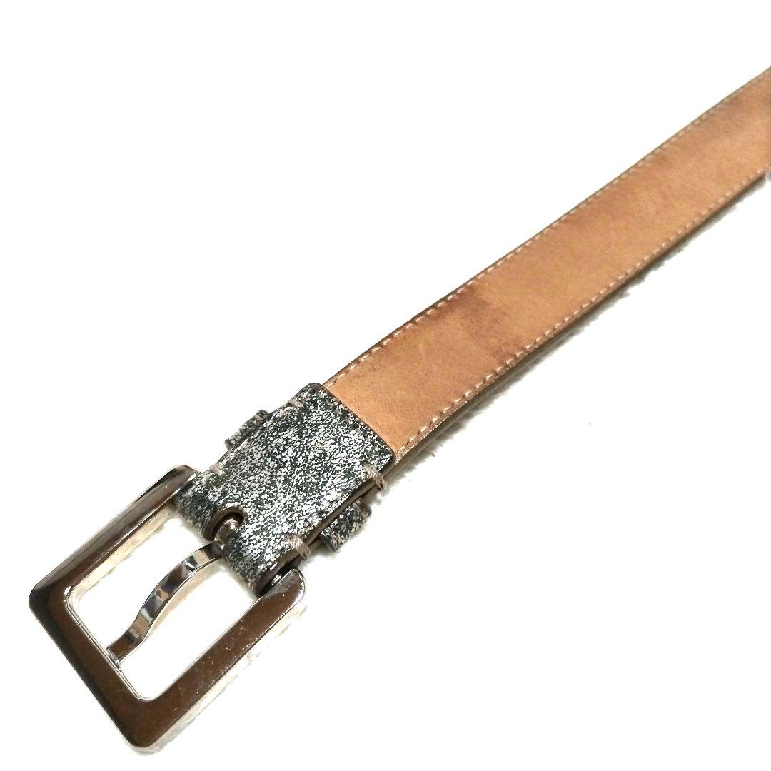 JIMMY CHOO ジミーチュウ スター 星 スタッズ 総柄 レザーベルト 銀