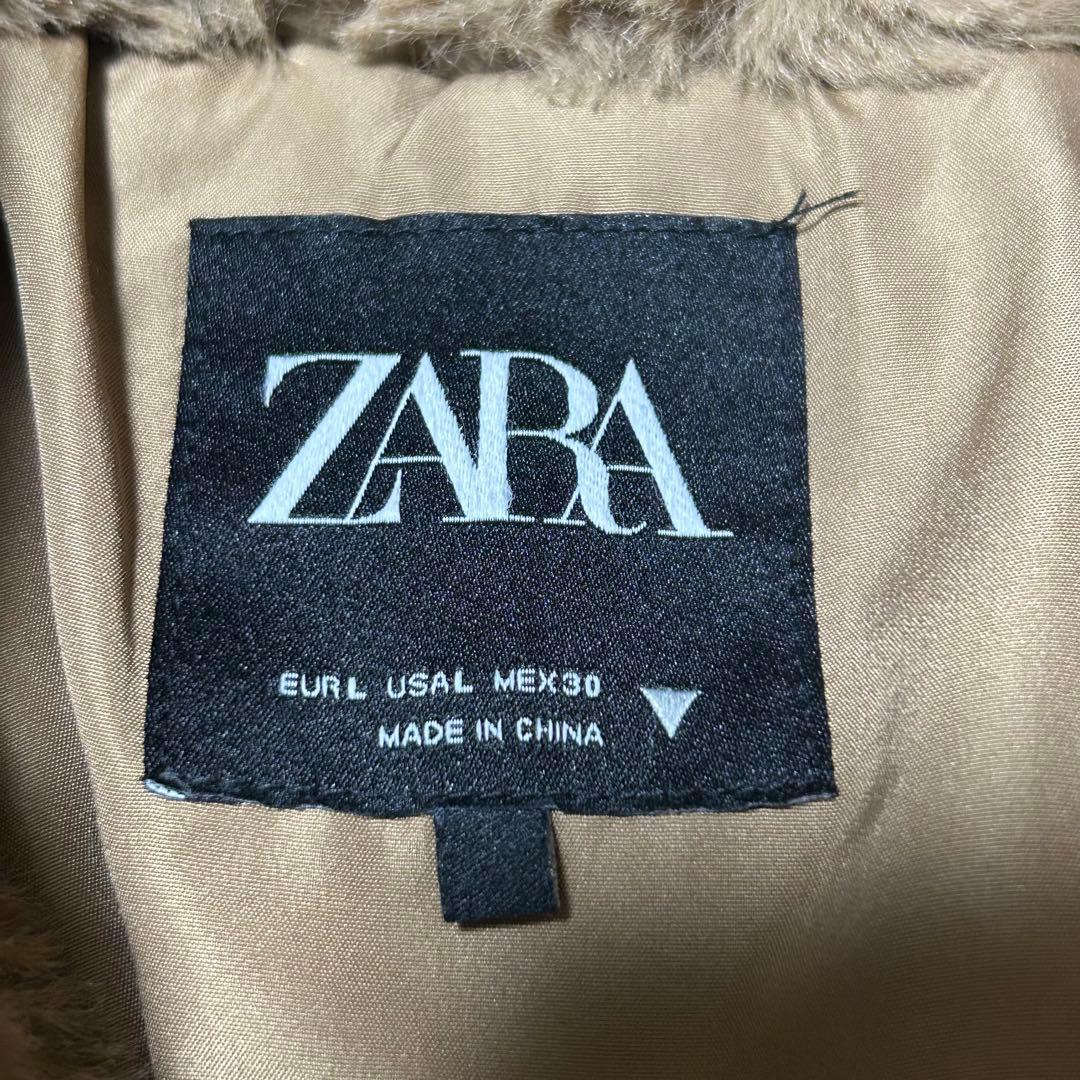★極美品★大人気‼️【ZARA】ファーコート　ボア　テディベア　ブラウン　L