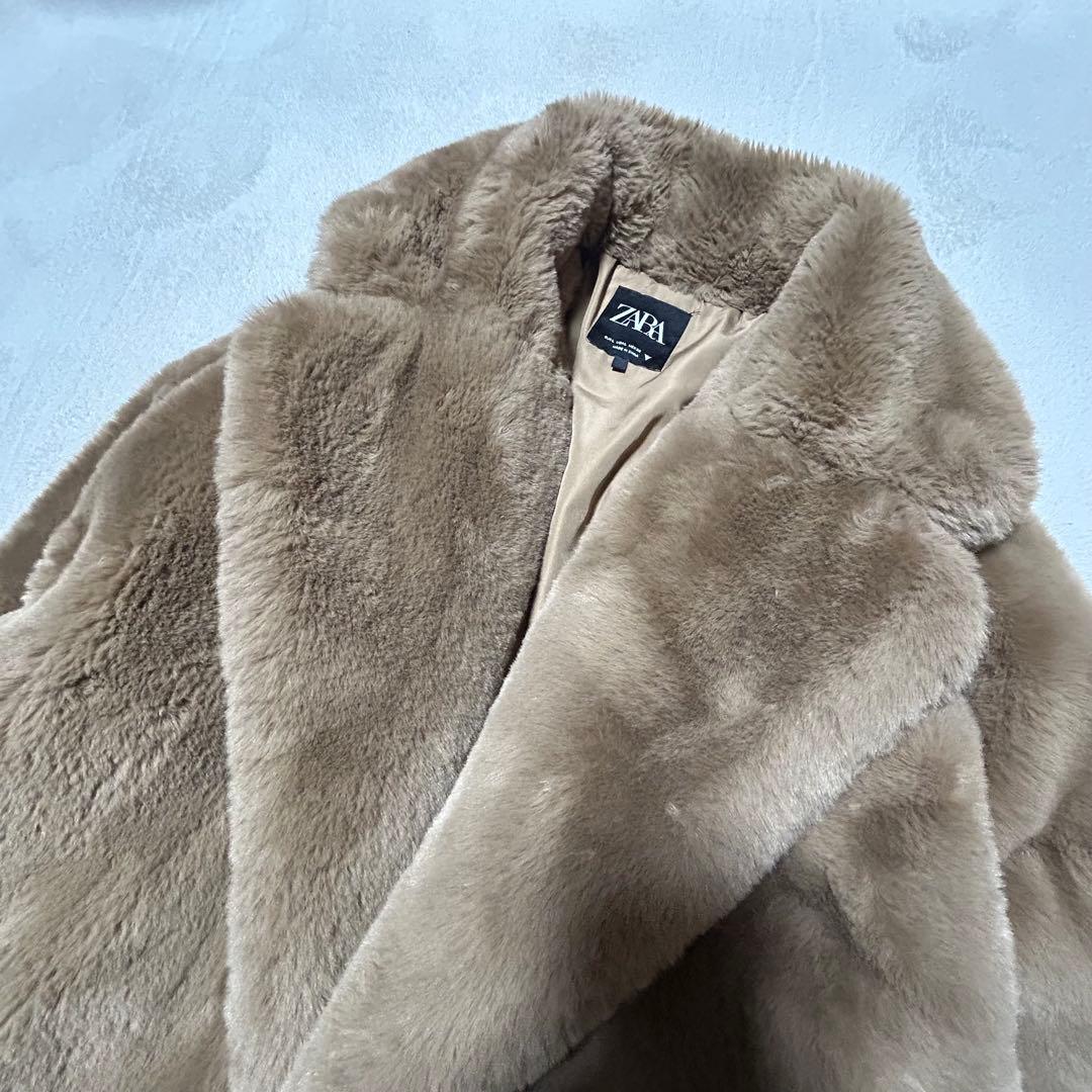★極美品★大人気‼️【ZARA】ファーコート　ボア　テディベア　ブラウン　L