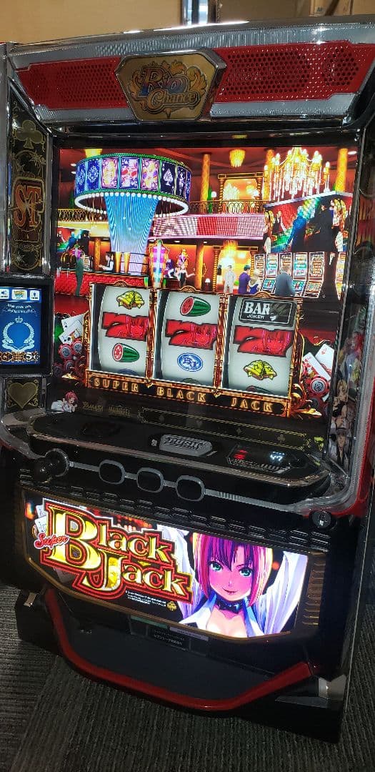 ♪パチスロ実機　セブンリーグ　スーパーブラックジャック　ユニット付き♪