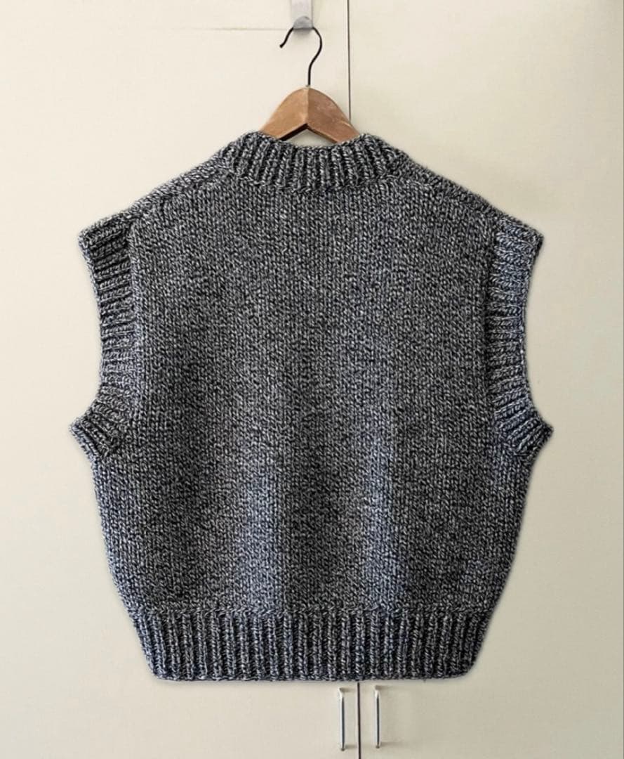 メゾンマルジェラ グレー ワイドニットベスト