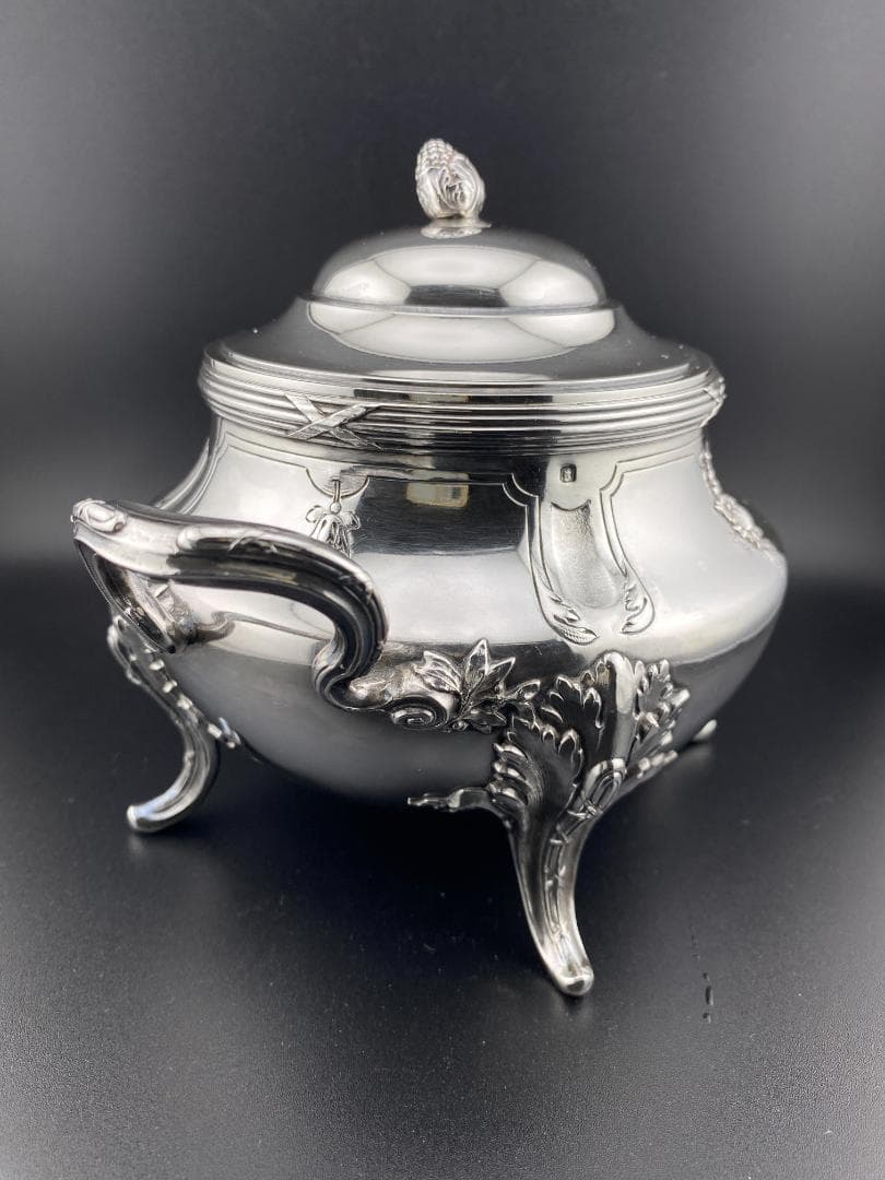 I25 フランス 楽器文様 オーケストラ 純銀950 ティーポット コーヒー