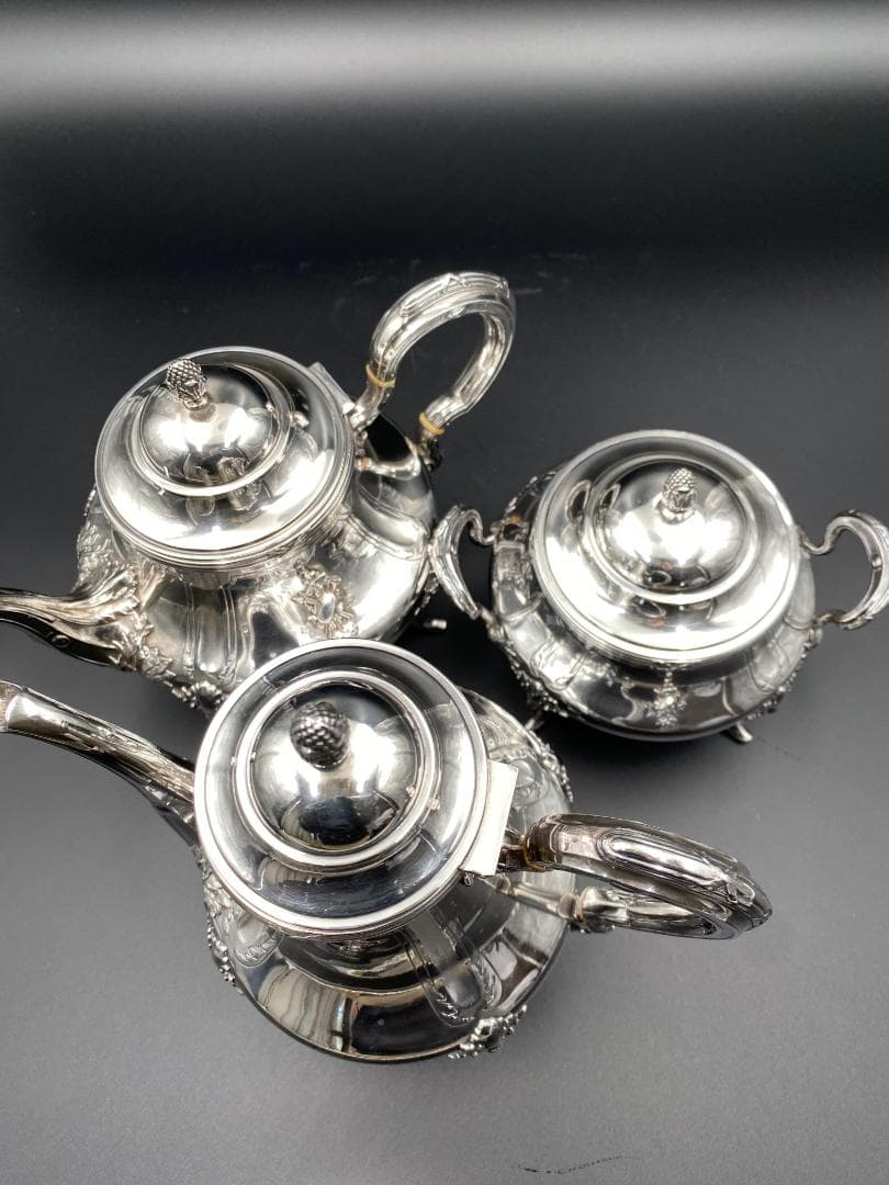 I25 フランス 楽器文様 オーケストラ 純銀950 ティーポット コーヒー