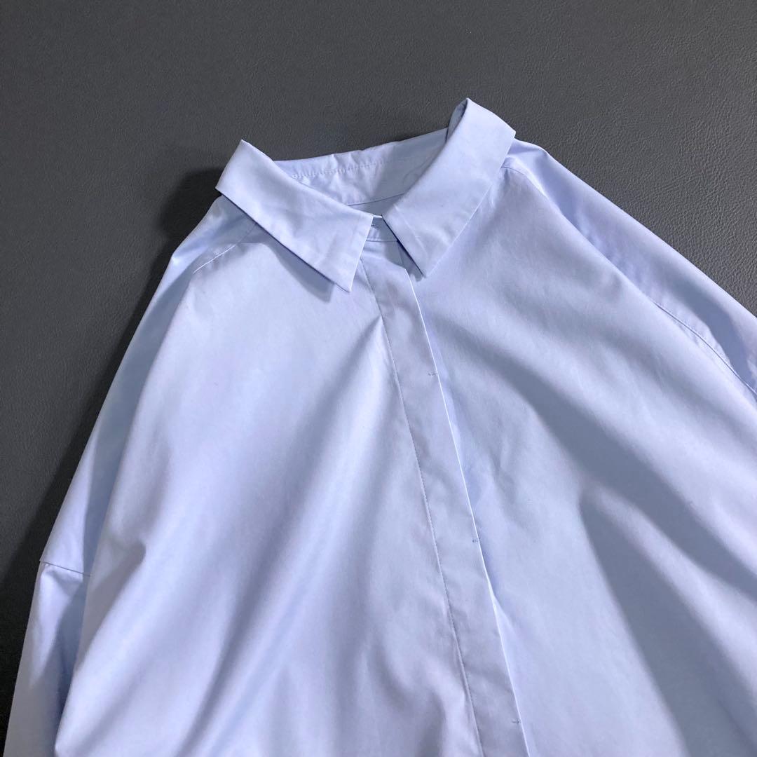 美品 ソージュ コクーンシャツ ブルー 長袖 Mサイズ