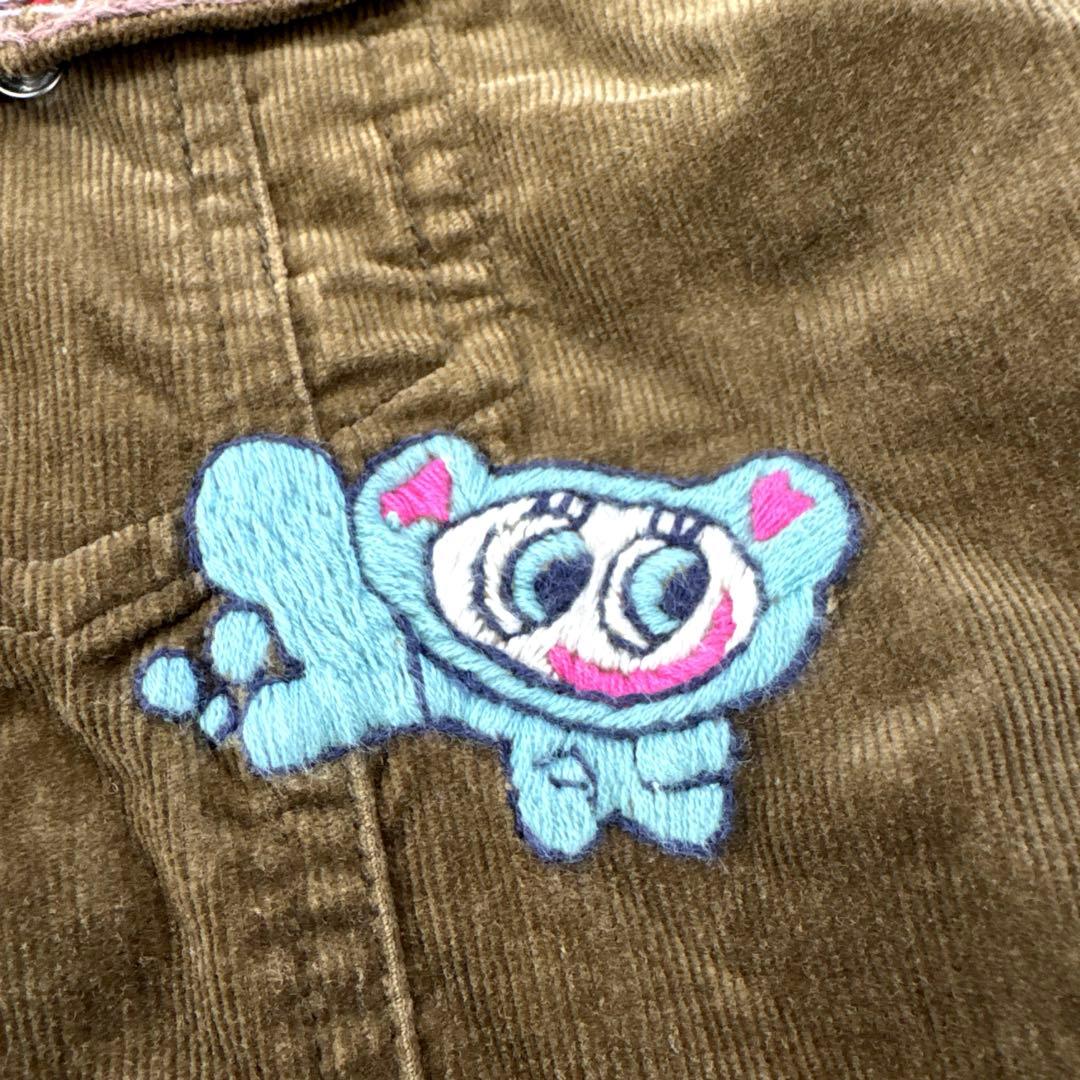 エンジェルブルー　ナカムラくんコーデュロイシャツ150 刺繍　平成レトロ　y2k