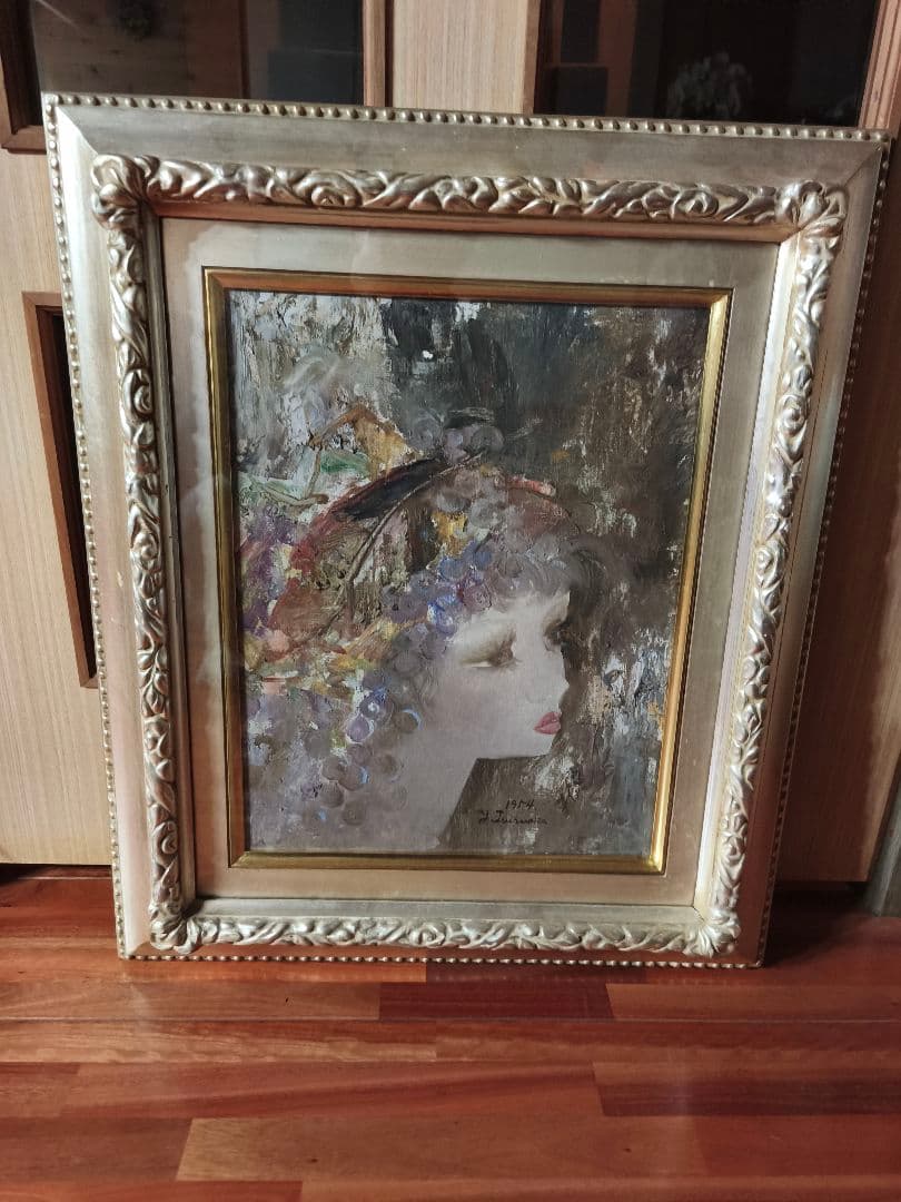 【油彩】鶴岡義雄　少女　F6