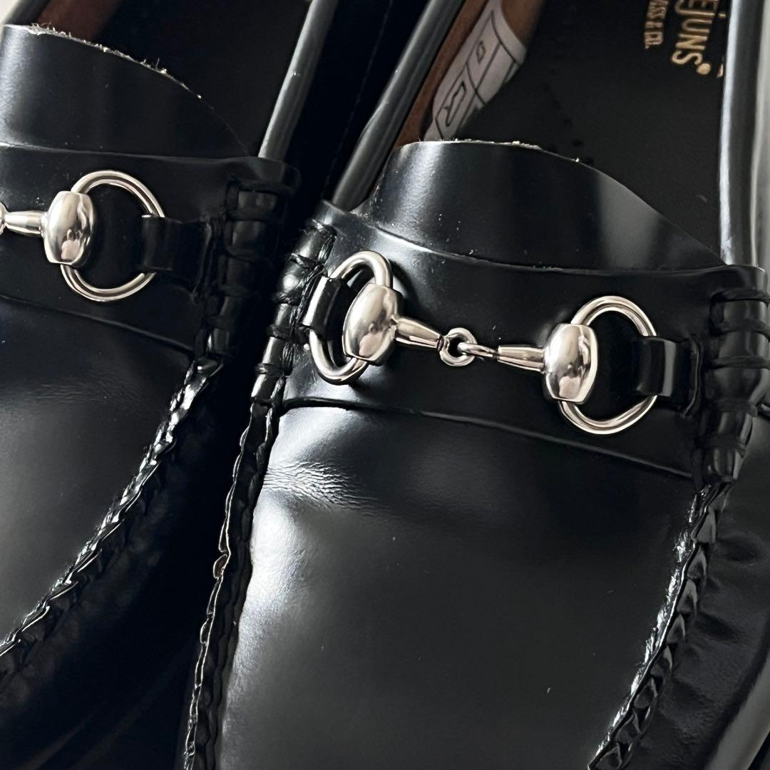 未使用級✨G.H.BASS ジーエイチバス　ビットローファー　レザー　ブラック