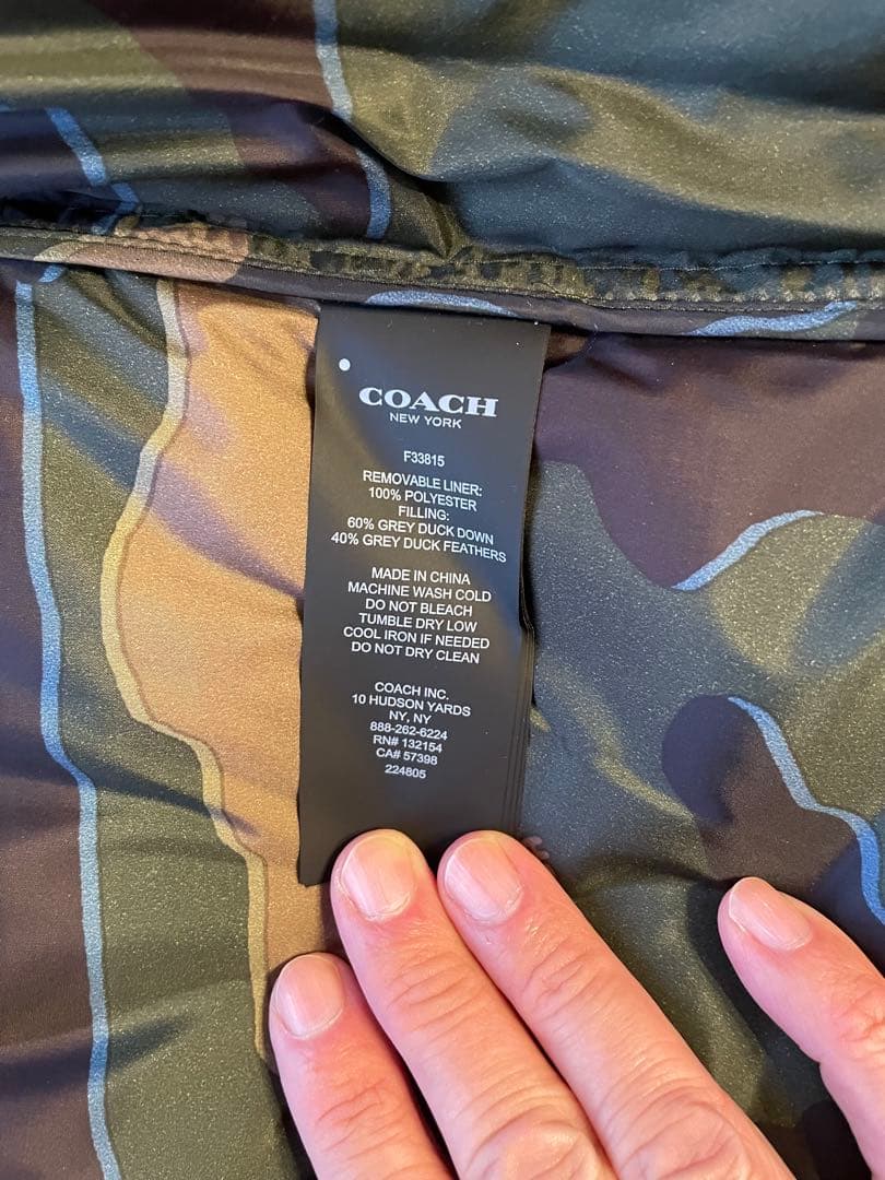 ほぼ未着用COACH 3wayモッズコート　カーキ