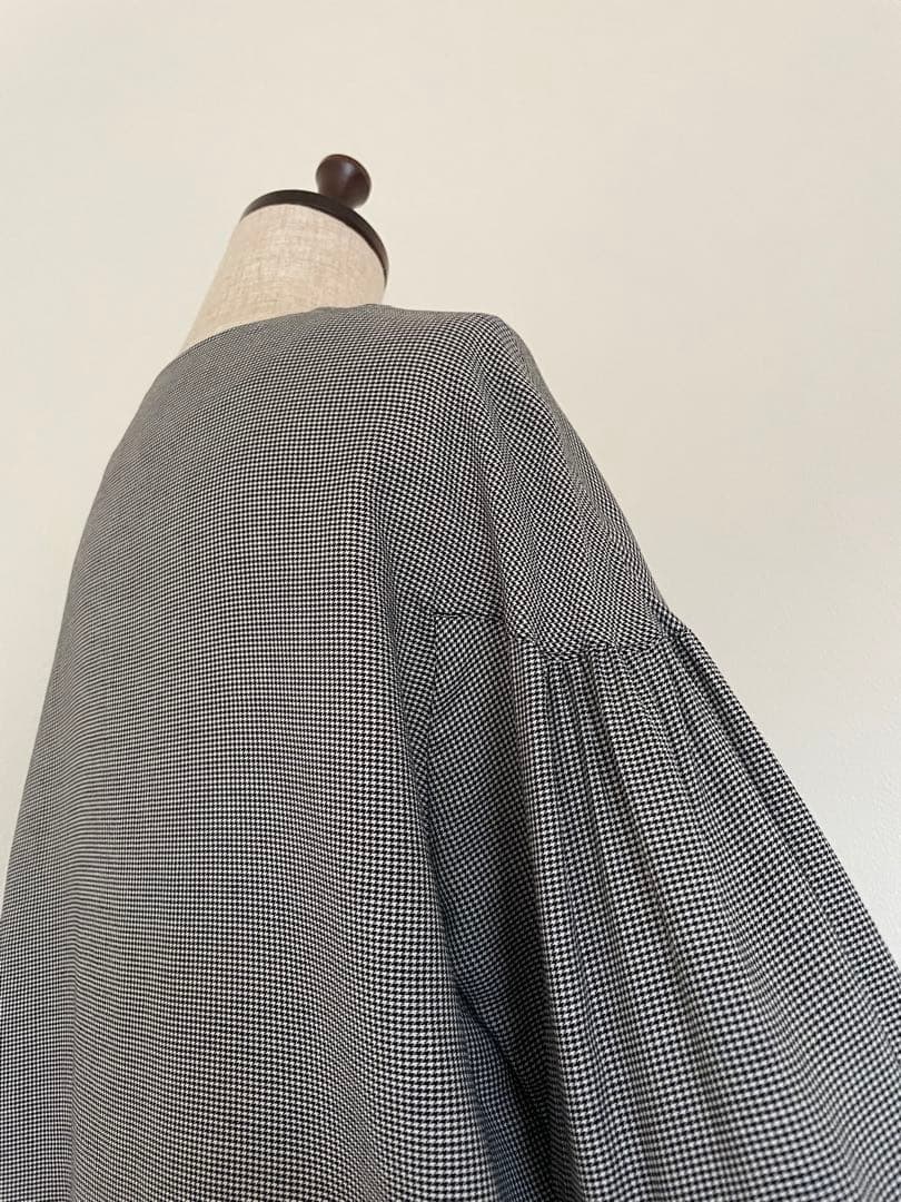 完売【リゼッタ】千鳥格子柄のブラウス『パメラ』　日本製