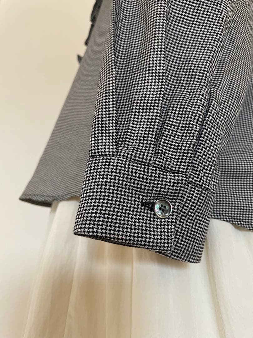 完売【リゼッタ】千鳥格子柄のブラウス『パメラ』　日本製