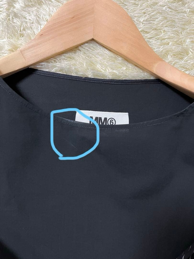 MM6 長袖シャツワンピース　黒　36