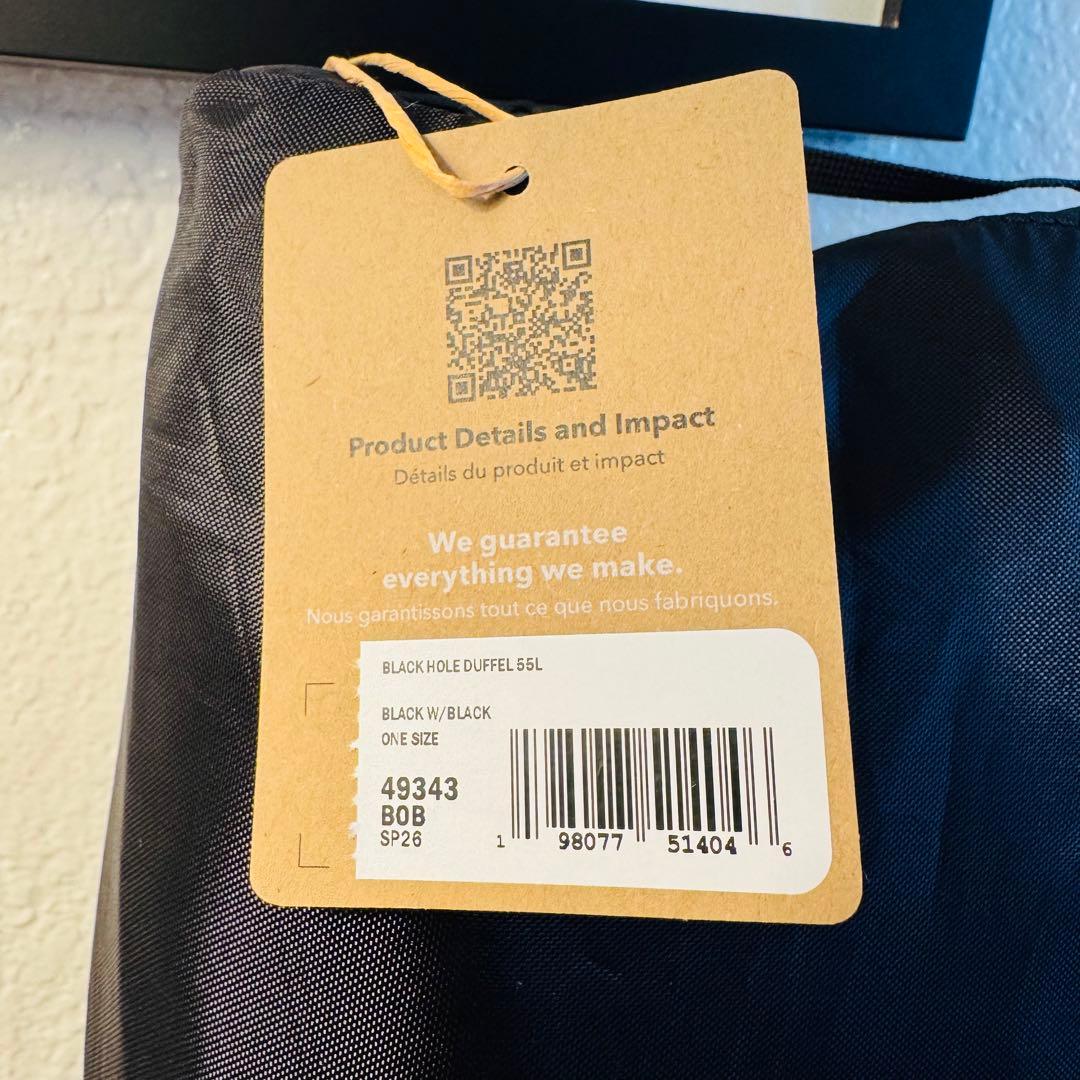 パタゴニア　ブラックホール　ダッフル55L 新品未使用